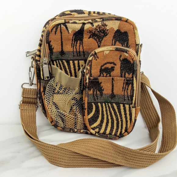 Lexiga Handbags - Vintage • Safari Animal Zoo Zebra Monkey Crossbody